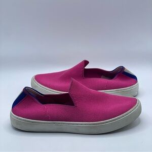 Rothys The Kids Sneaker Size 3 Girls Pink Canvas Slip On Shoes